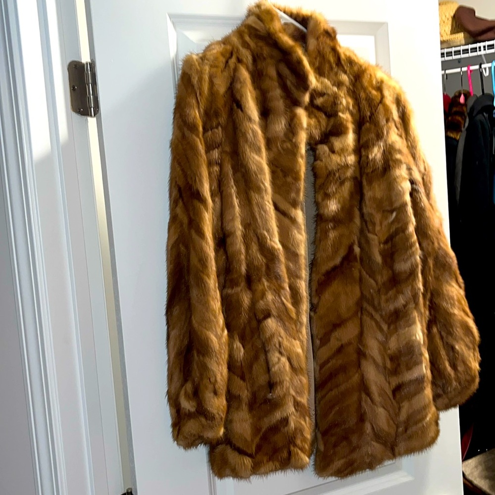 Brown Mid waist Mink Fur